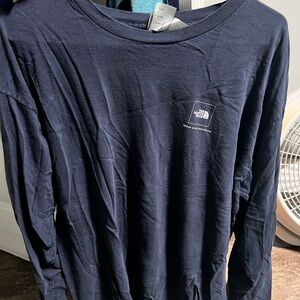 The North Face Navy Crewneck Long Sleeve Pullover